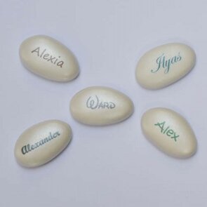 Bedrukte suikerbonen wit