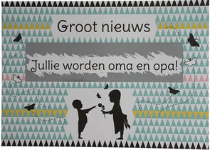 Kraskaart - Jullie worden oma en opa!