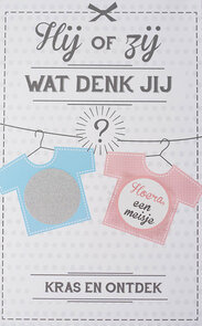 Kraskaart - verklap het geslacht - meisje