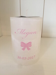 Kaars rond  10cm hoog diameter 7cm