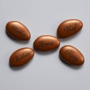 Bedrukte suikerbonen koper