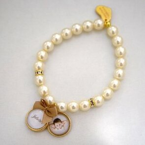 standaard parelarmband met tekst en foto