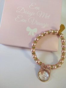 Deluxe parelarmband "wil je mijn getuige zijn?"