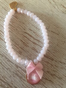 kinderarmband roze met tekst "Little Princess"