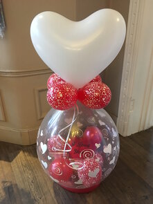 Ballon gevuld met lekkernijen Valentijn