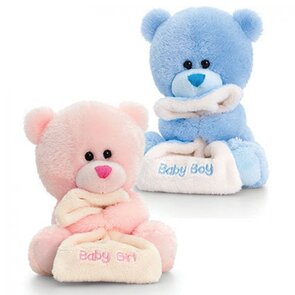 Knuffelbeer met dekentje Baby Girl 14cm